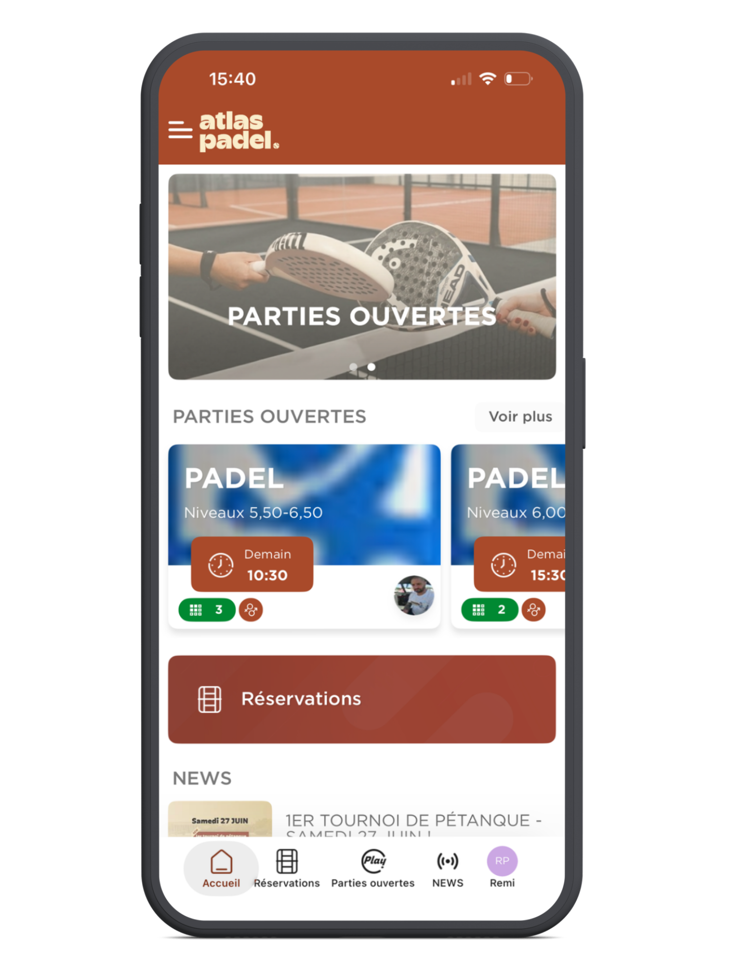 Design sans titre (56), Atlas Padel, Accueil, Saint-Geours-de-Maremne, dans les Landes