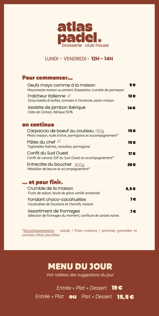Bar et brasserie du club, Atlas Padel, bar & restaurant, Saint-Geours-de-Maremne, dans les Landes